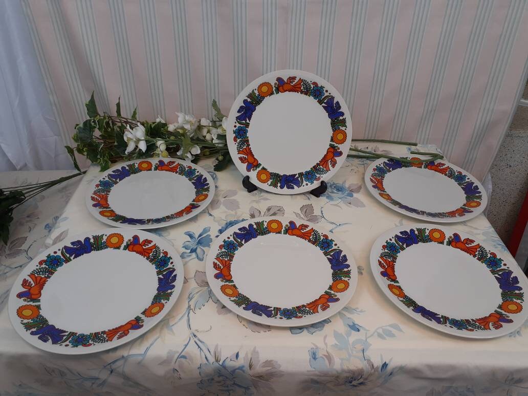 Lot de 6 Assiettes Plates Acapulco