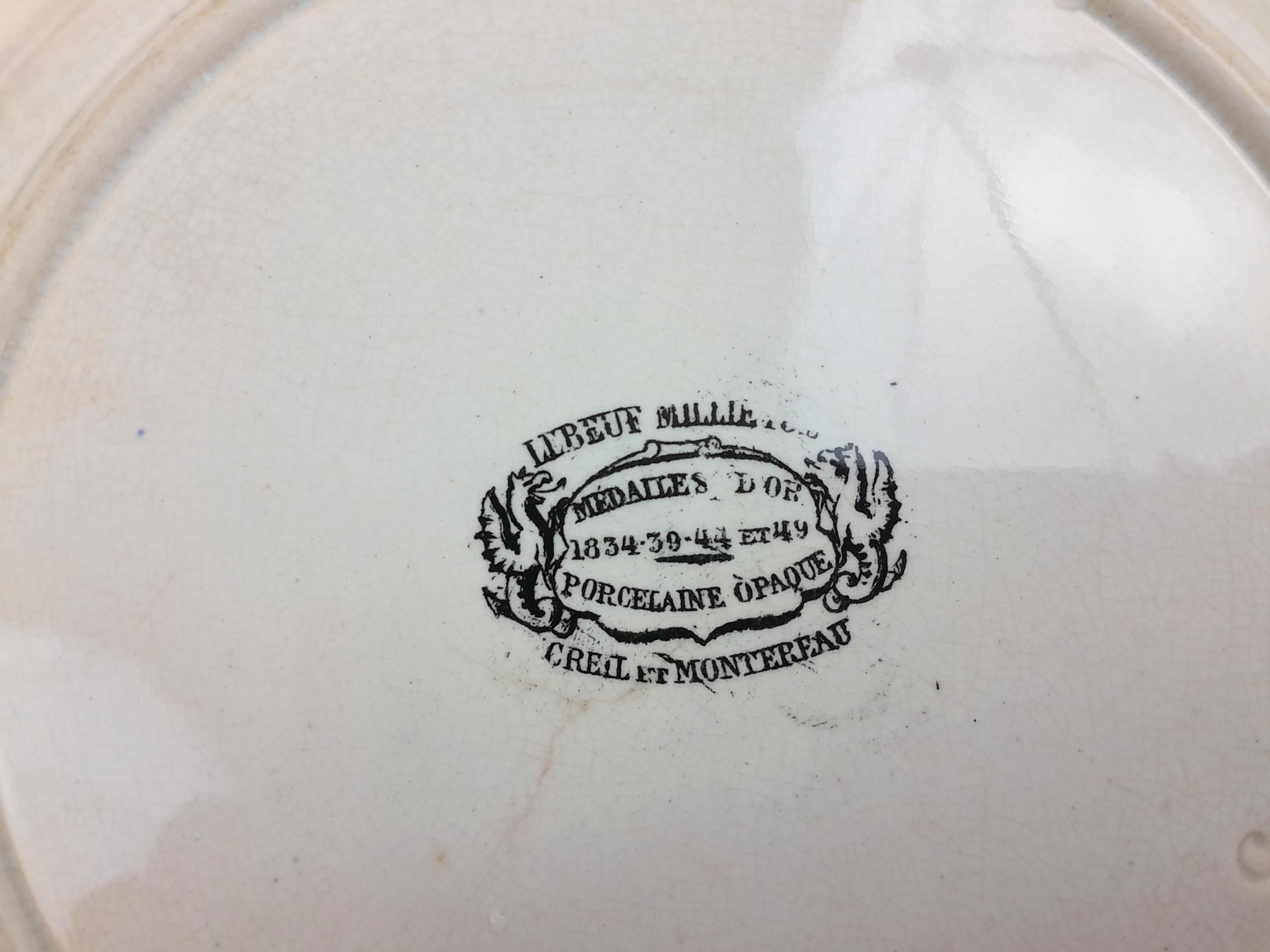 Ancienne Dînette Assiettes Creil & Montereau – Fermière Polychrome – 26 Pièces