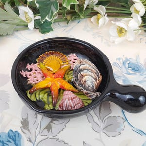 Decorative fondue pot made from slip