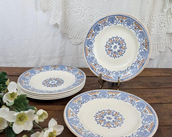 6 Longwy Rouennais dinner plates