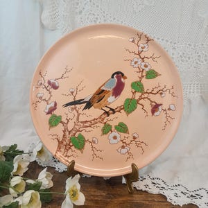 Longwy pink round dish