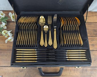 Bestecke Solingen 67-piece Gold-plated Cutlery Set - Etsy