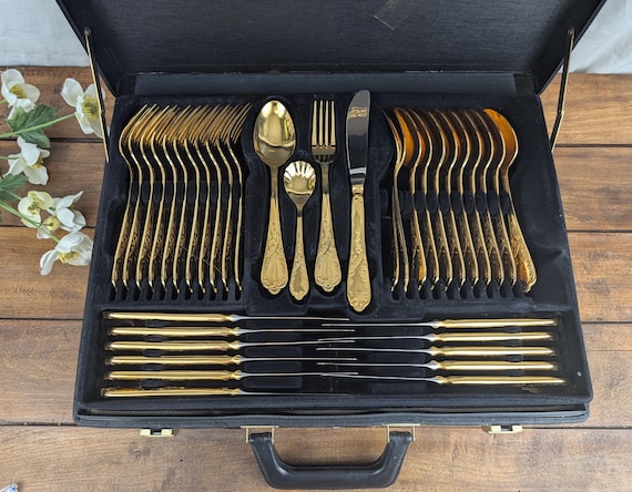 Bestecke Solingen 67-piece Gold-plated Cutlery Set - Etsy