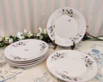 6 Flower porcelain plates