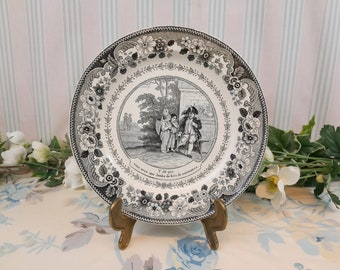 Creil and Montereau grisaille talking plate