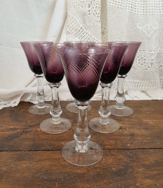 ELERGIFTS Lot De Verres à Vin Sans Pied En Cristal Soufflé à