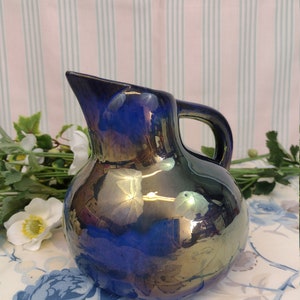 Pichet Rambervillers grès flammé bleu