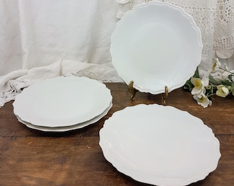 4 Jammet Seignolles white plates
