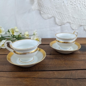 2 Old Paris porcelain teacups