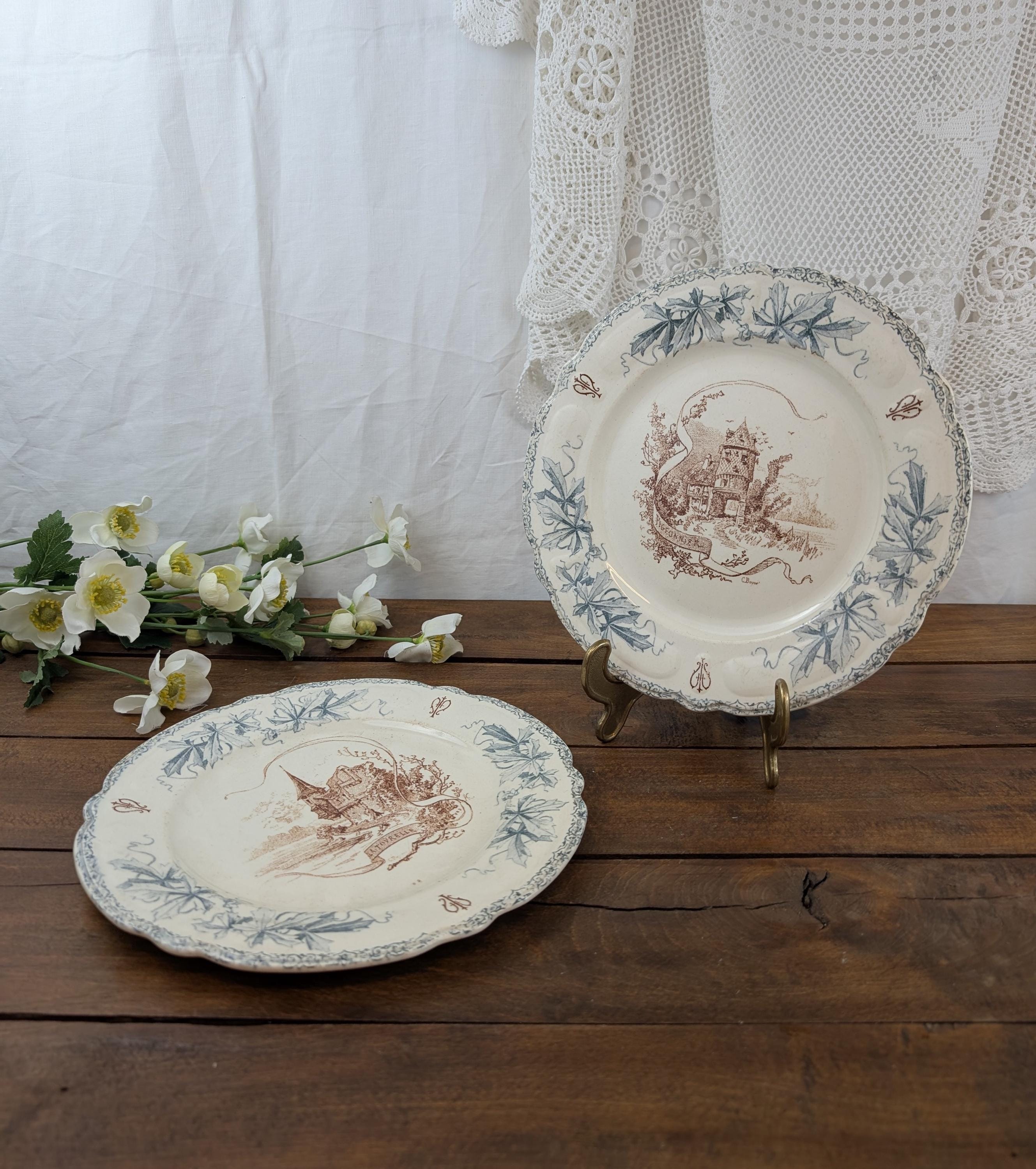 ショワジールロワ ディナープレート LOUIS XIII（ルイ13世） 2 Choisy-le-roi Louis XIII Plates - Etsy