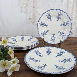 6 Longwy Cleopatra dinner plates