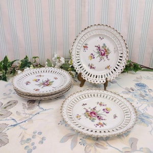 6 Limoges porcelain dessert plates