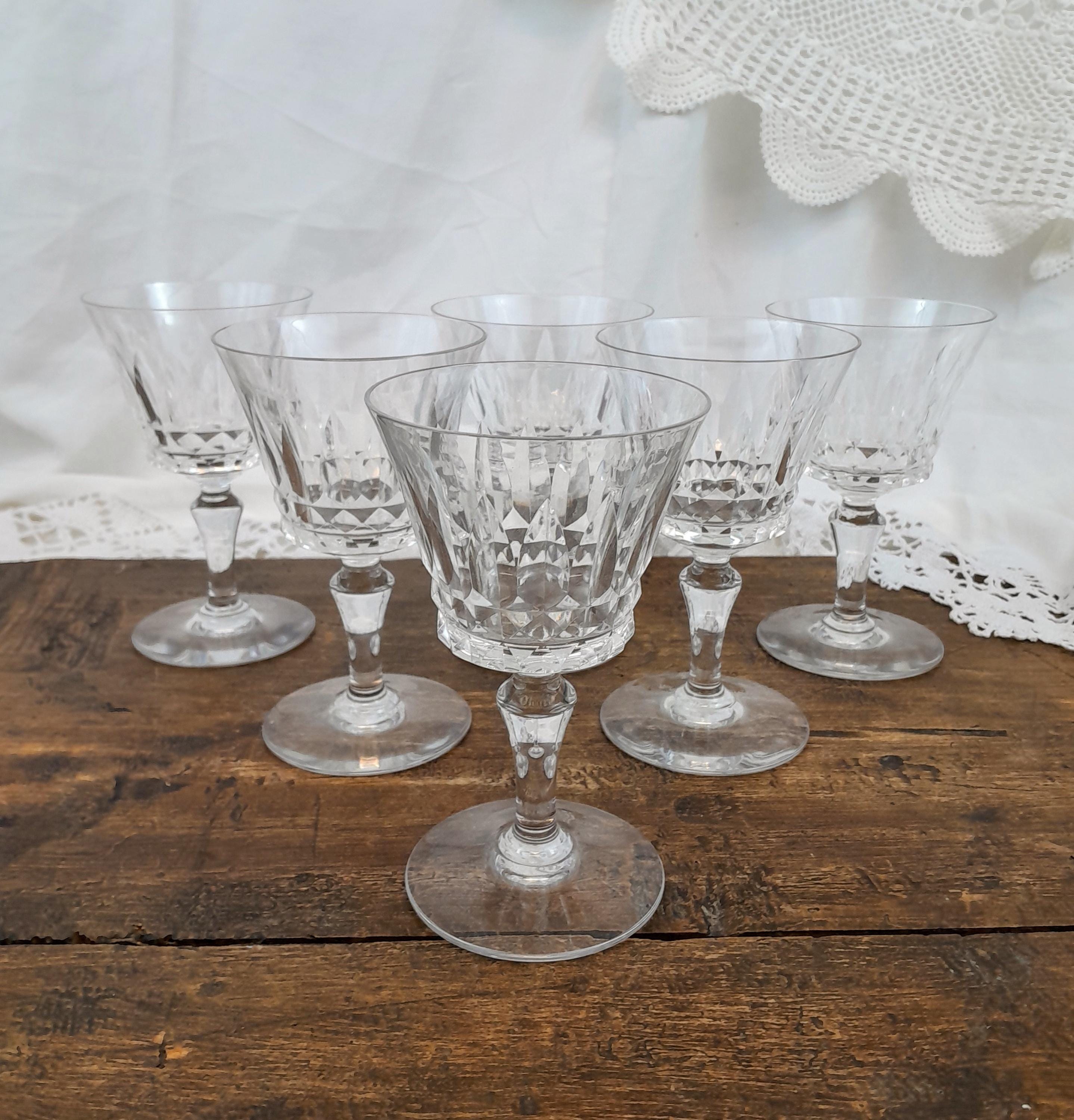 Paire De Verres à Vin Baccarat Mercure - Transparent - Occasion Parfait état - Boîte Incluse