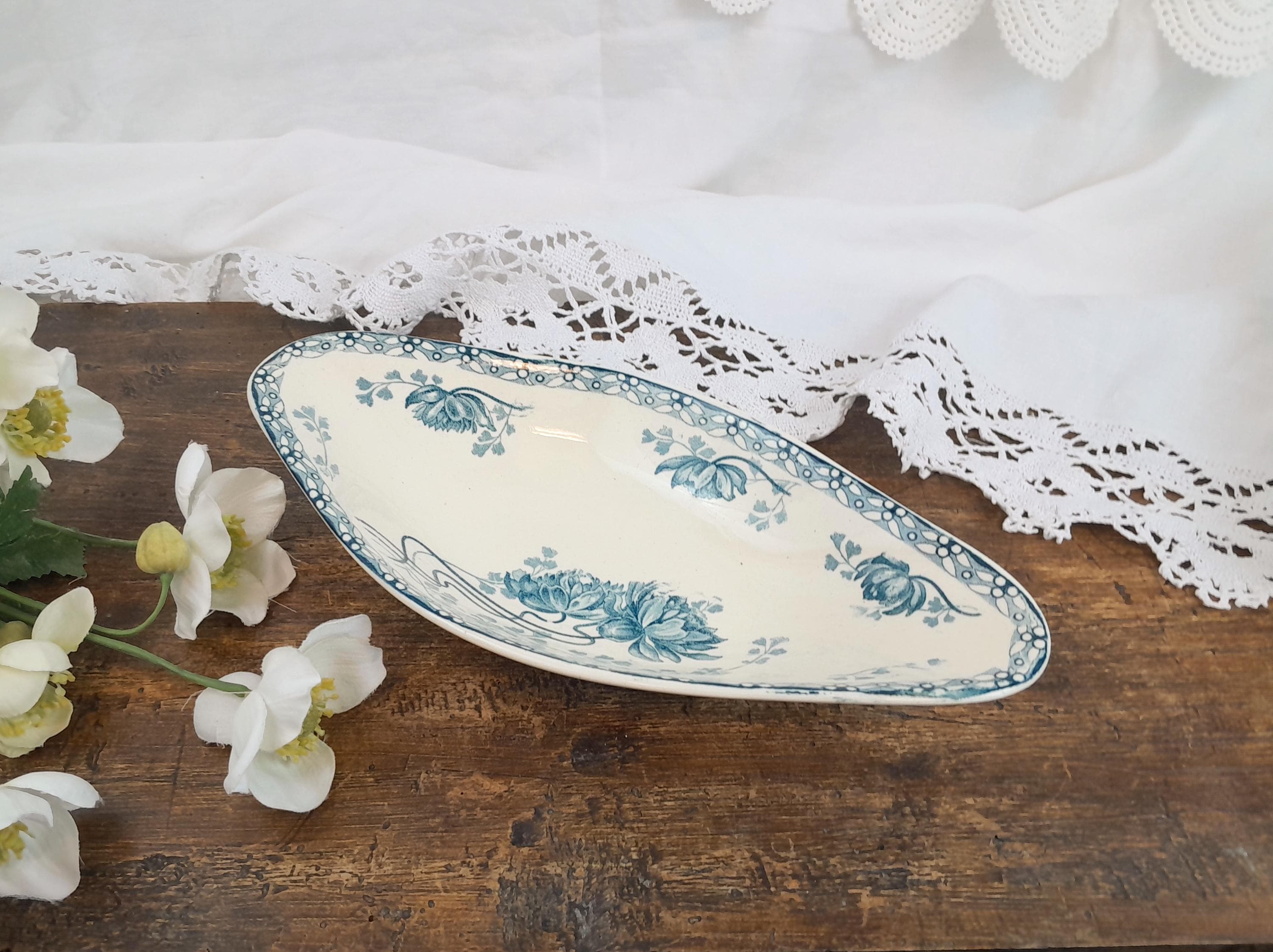 VINTAGE - 23cm U&Cie サルグミンヌ Sarreguemines Neige Sarreguemines Neige - Etsy New Zealand