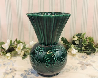 Green slip vase