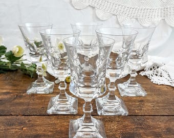 6 copas de vino de cristal Bayel