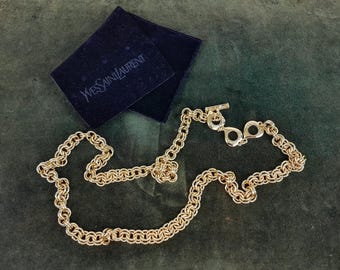 Vintage Yves Saint Laurent chain in gold-plated steel