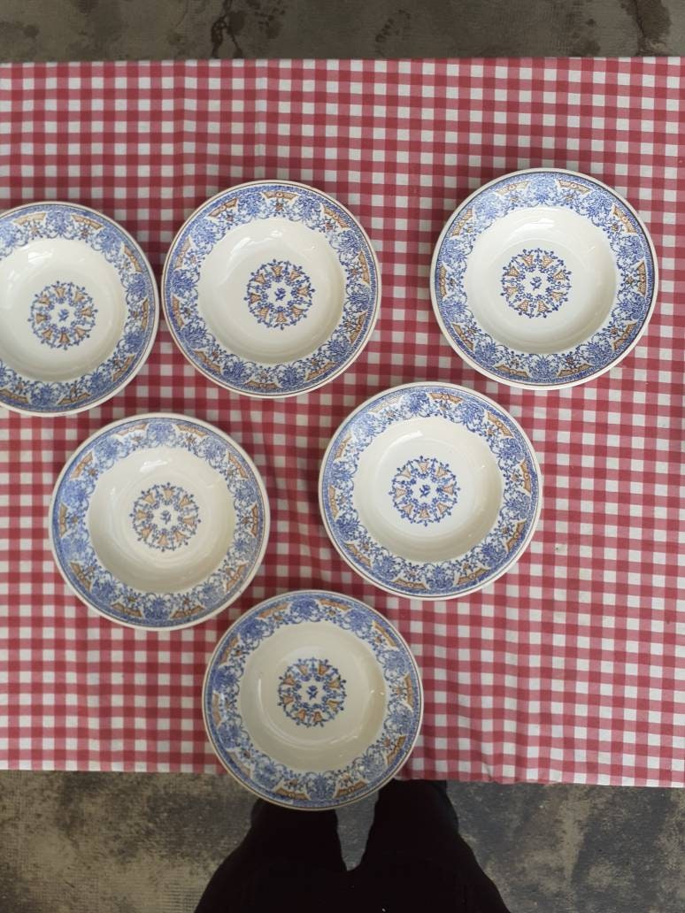 Assiettes Creuses Longwy Modèle Rouannais Par 6