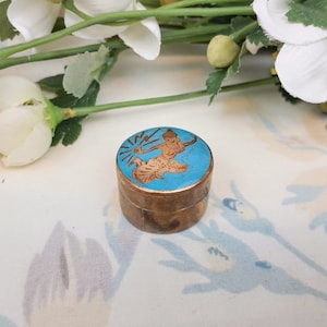Small enamelled copper pillbox