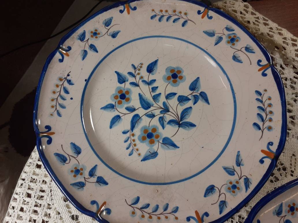 6 Assiettes Plates Nevers Gabriel Montagnon | Directeur de La Fabrique 1899 à 1937