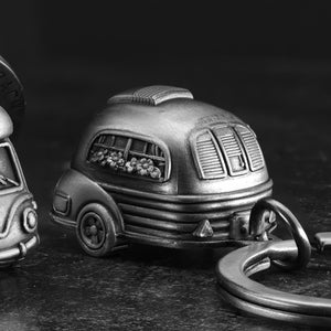 Wohnwagen Schlüsselanhänger, Miniatur Caravan, Geschenkidee für Camping Freunde, Wohnwagen Besitzer