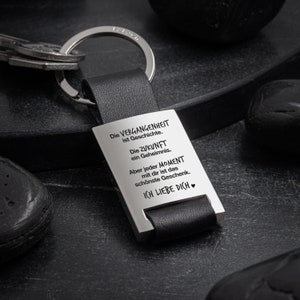 Liebe Schlüsselanhänger mit Gravur aus Leder - Ich Liebe Dich Schlüsselanhänger Freundin Liebe Freund - Jeder Moment das schönste Geschenk