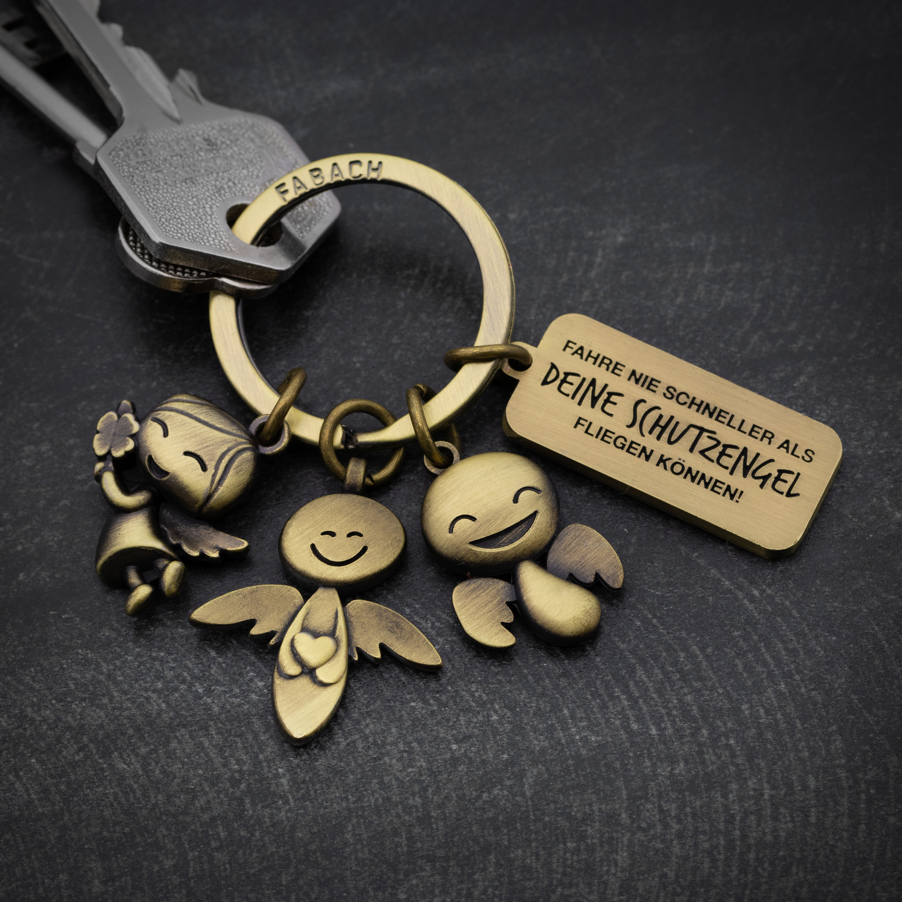 Führerschein Geschenk Set - Schutzengel Schlüsselanhänger Mit Glückwunschkarte