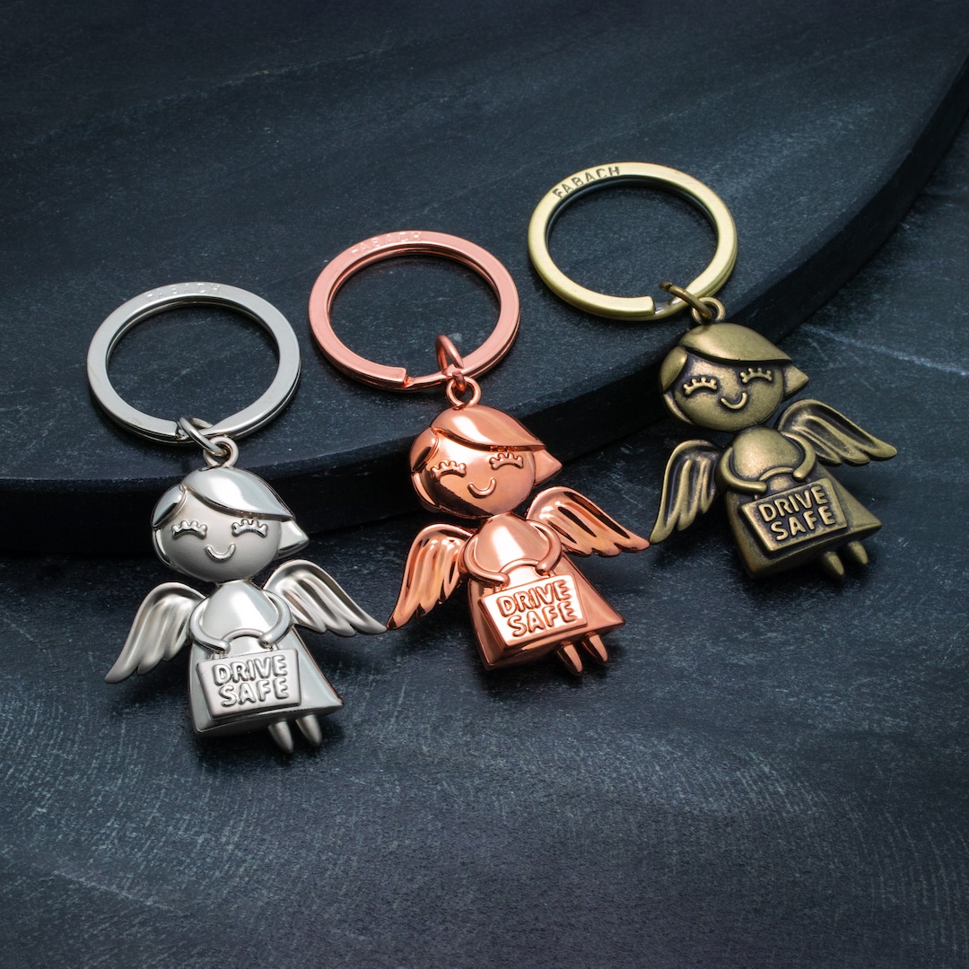 Drive Safe Schlüsselanhänger Schutzengel - Glücksbringer Für Autofahrer, Geschenk Zum Führerschein Bestanden, Für Männer, Frauen, Freund, Ehemann, Vater
