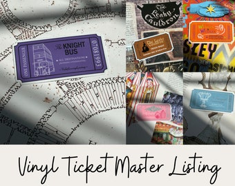 Adesivos de Vinil Wizard Ticket | Lista completa de todas as séries de adesivos