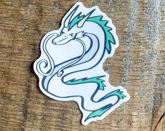 Adesivo de vinil Haku Dragon | Adesivo de garrafa d'água Kindle animado "A Viagem de Chihiro"