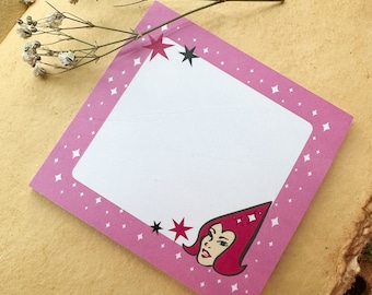 Wonder Witch Sticky Notes | Papelaria Post It Rosa Bruxa