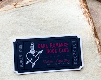 Adesivo para Clube de Leitura de Romance Sombrio | Adesivo de Vinil Booktok