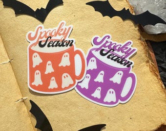 Adesivos de vinil para caneca da temporada assustadora | Adesivo fosco de fantasma para garrafa de água Kindle
