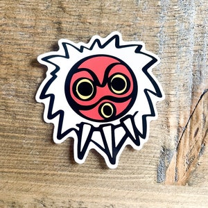 Adesivo de vinil para máscara da princesa Mononoke | Adesivo de garrafa de água Kindle de filme animado