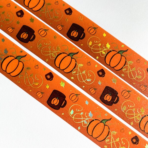 Pumpkin Spice Life Foiled Washi Tape