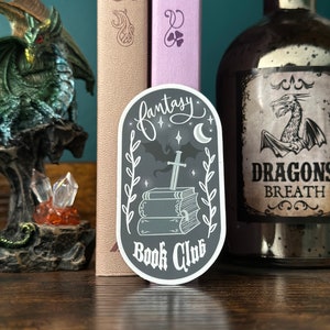 Fantasy Book Club Sticker | Matte Vinyl Sticker for Fantasy Book Lovers