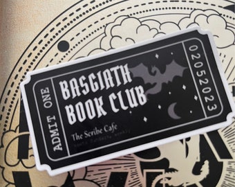 Adesivo de vinil para ingresso do Clube do Livro Basgiath | Adesivo para Kindle Fourth Wing Iron Flame