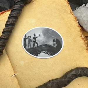 Adesivo Três Irmãos | Adesivo de Garrafa de Água Kindle Bruxo