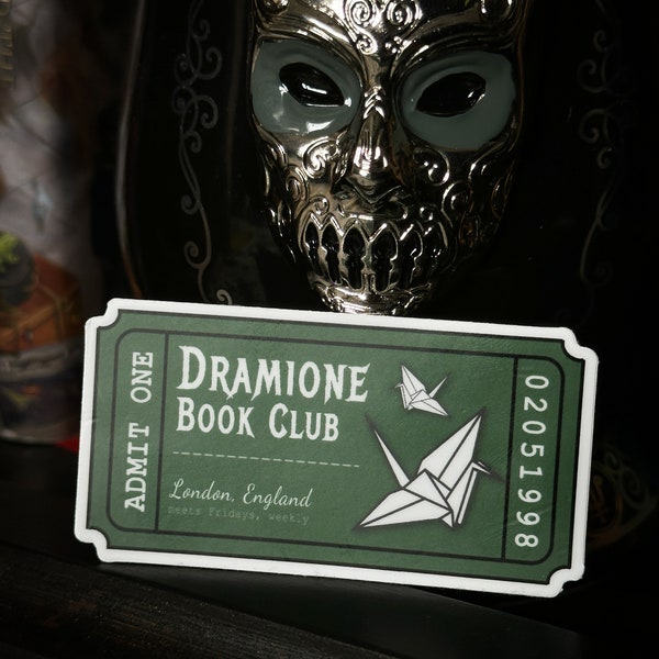 Dramione Book Club Vinyl Ticket Sticker || Fanfic Kindle Sticker