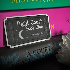 Night Court Book Club Vinyl Ticket Sticker | ACOTAR Feysand Kindle Sticker