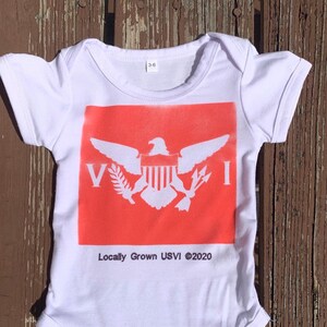 Vintage-Wash USVI Flag Onesie