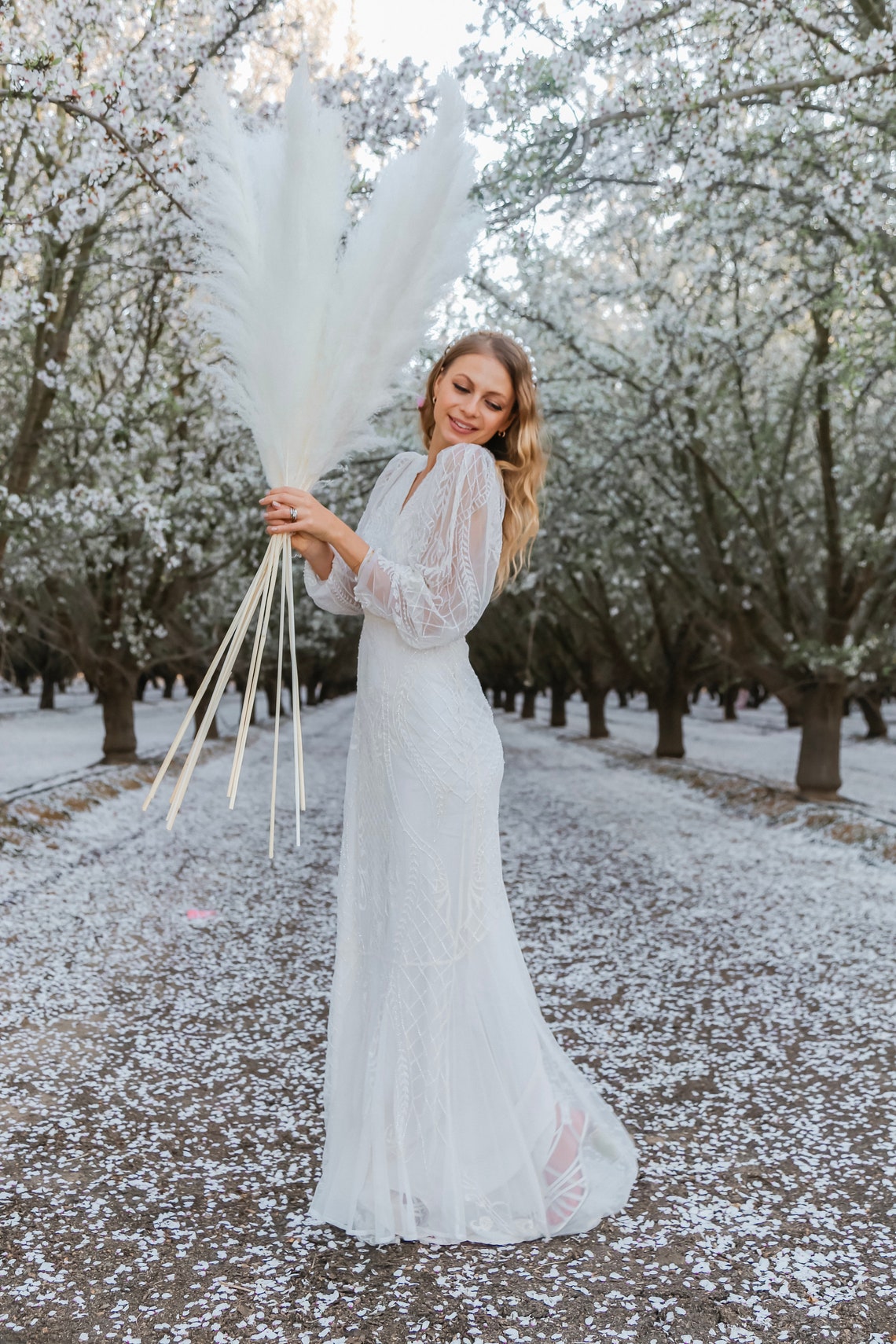 White PAMPAS GRASS 48 and 54 inches feet sold by stems Etsy