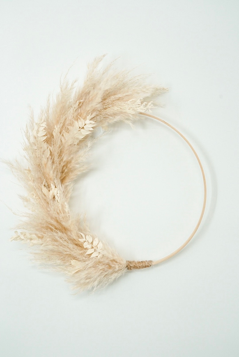 Natural pampas wreath by lozidecor 10. NEW AND HOT Boho decor pampas wreath by lozidecor boho wreath image 1