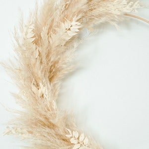 Natural pampas wreath by lozidecor 10. NEW AND HOT Boho decor pampas wreath by lozidecor boho wreath image 3