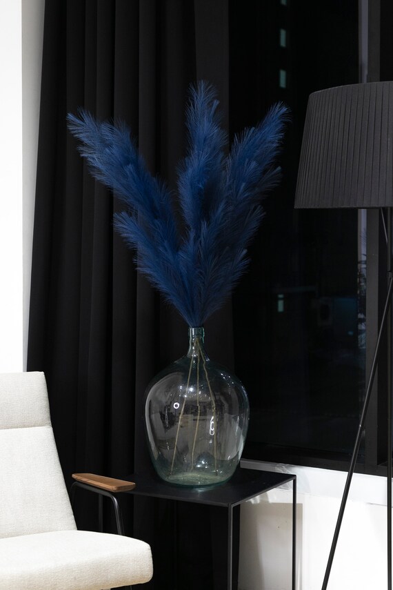 Lozidecor Tall Faux Pampas Grass Decor Tall 42 inch 5 Stems I Fluffy  Artificial Black Pampas Grass Tall for Floor Vase, Large Pompas Grass  Branches