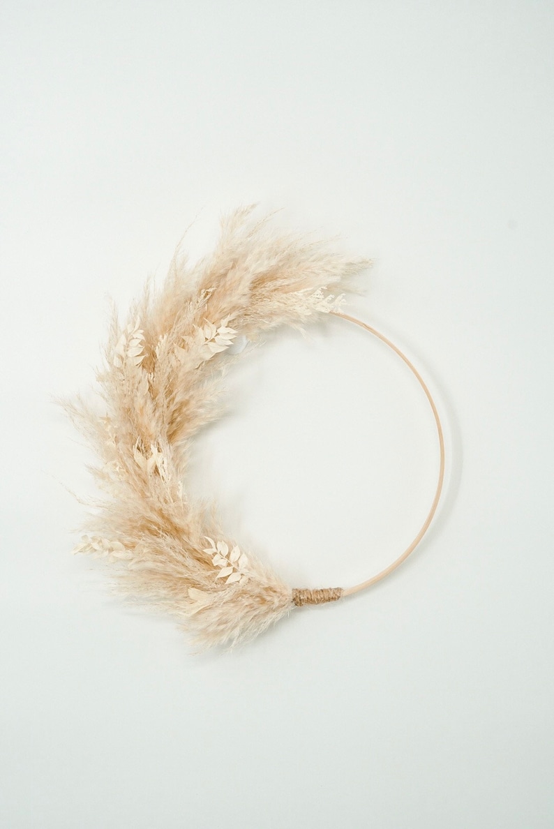 Natural pampas wreath by lozidecor 10. NEW AND HOT Boho decor pampas wreath by lozidecor boho wreath image 6