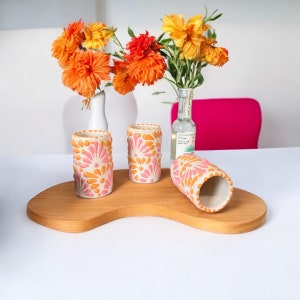 Pink Orange Multicolor Mexican Talavera Handmade Shot Glass (1pz) | Tequila shot glasses | Wedding favors | Tequileros | celebrations