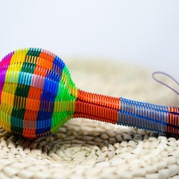 Baby Rattle | Mexican Baby Rattle | Baby Gifts | Baby Shower Ideas | Mexican Maraca | Baby Toy | Handwoven Rattle (Sonaja) | Colorful