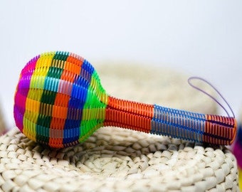 Baby Rattle | Mexican Baby Rattle | Baby Gifts | Baby Shower Ideas | Mexican Maraca | Baby Toy | Handwoven Rattle (Sonaja) | Colorful