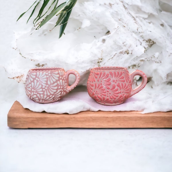 Pink Mug Talavera Ceramics by Dulce Nostalgia, Handmade Ceramic Tea Cup  Flower Afternoon Tea Home, Cafe Decor Desk Tableware Pottery